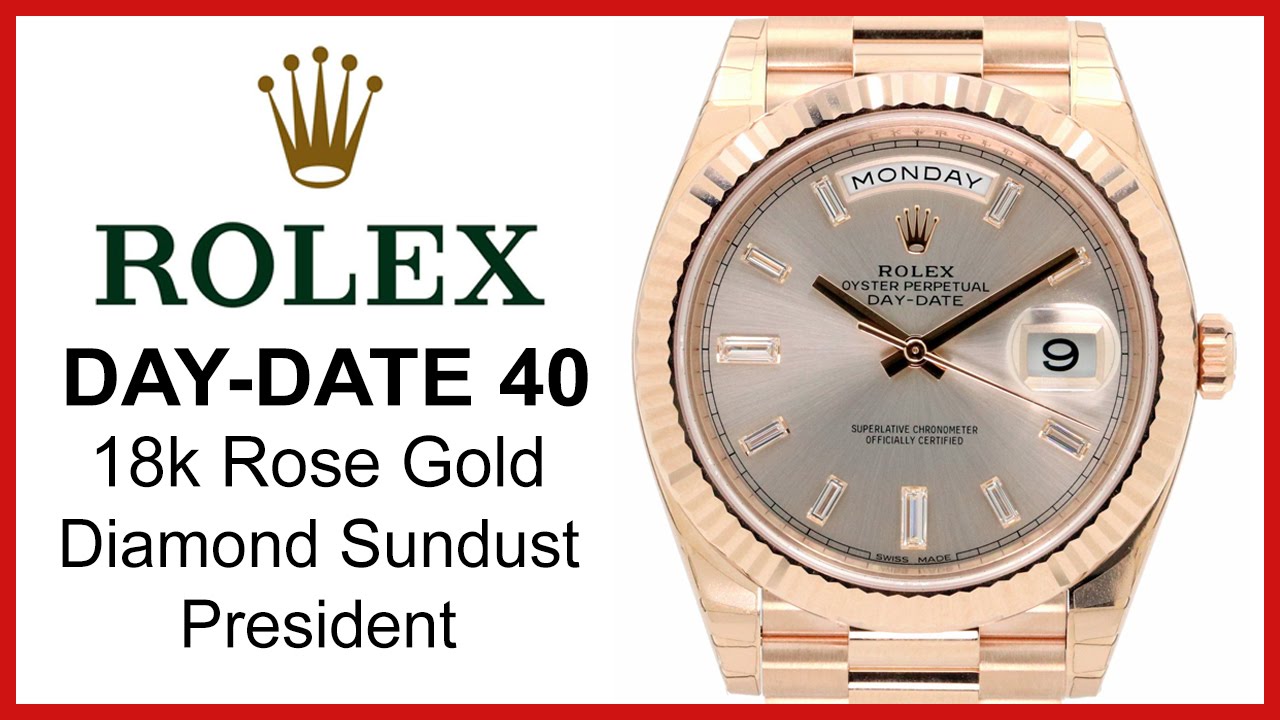 rolex gold day date 40