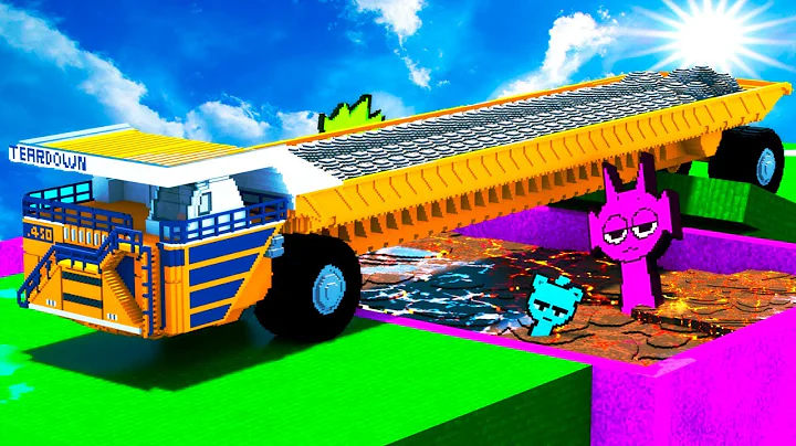 TESTING LONG CARS vs HUGE POTHOLES with LAVA in Teardown