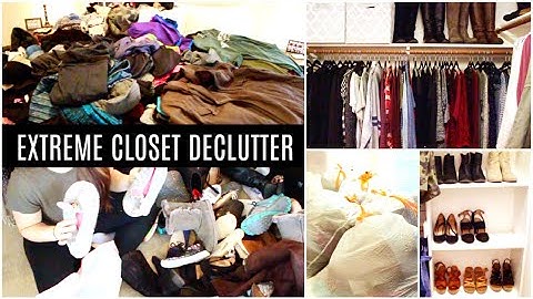 EXTREME CLOSET DECLUTTER | USING THE KONMARI METHOD BY MARIE KONDO