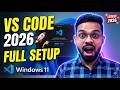 How to Install VS Code 2026 (Complete Setup Tutorial) 💻 Beginner Friendly!