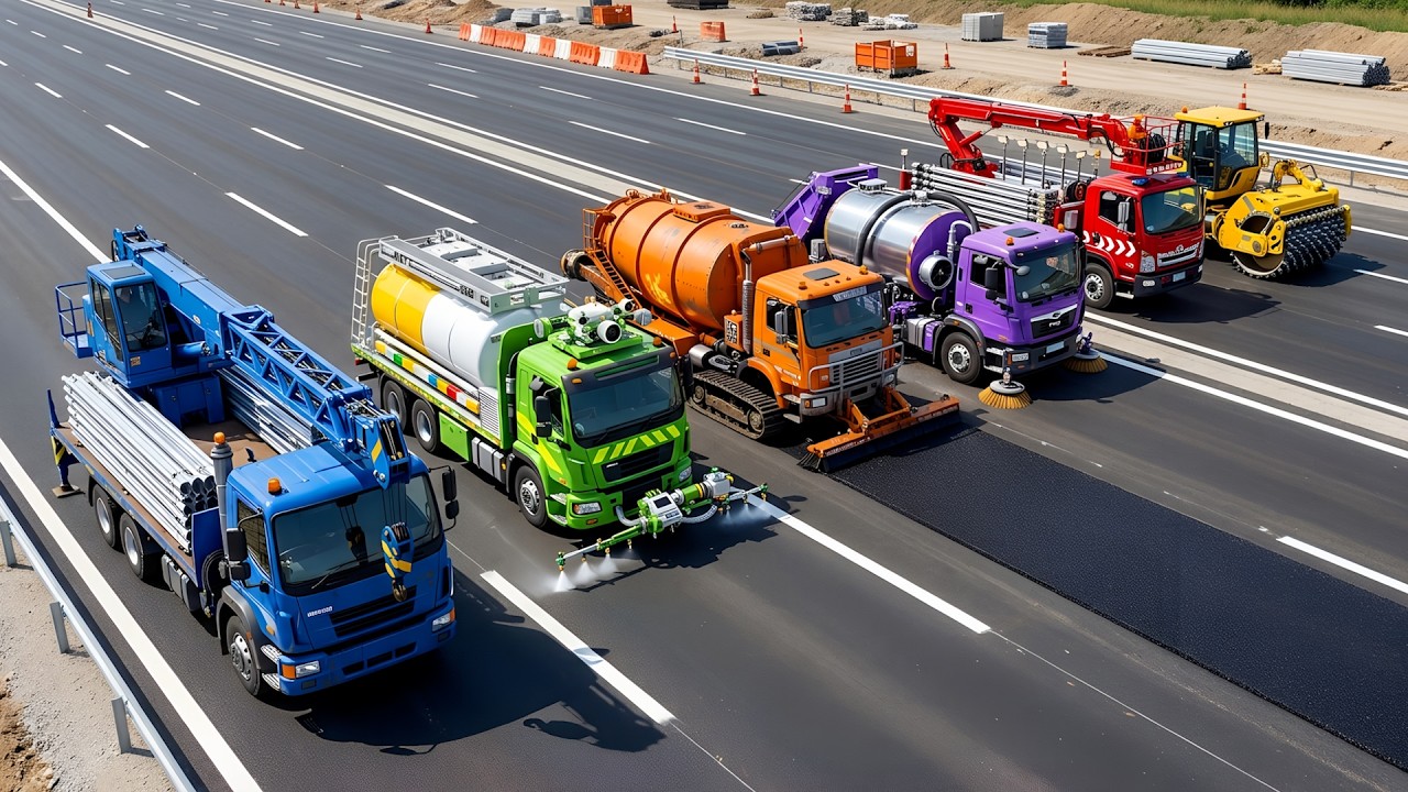 Building the Big Highway! 🚜 Truck Construction Song for Kids & Toddlers