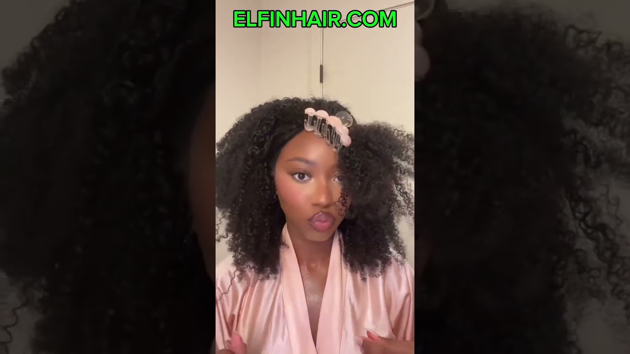 Half Up Half Down Tutorial: 3 In 1 Invisible Half Wig Kinky Curly