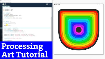 Ep.14 Processing tutorial | Loop of hues and rounded rectangles 1 (Creative coding)