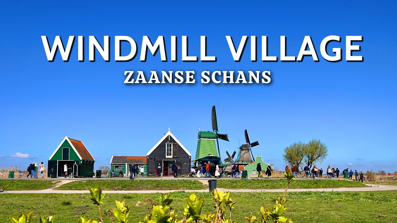Деревня ветряных мельниц в Амстердаме 🇳🇱 Заансе-Сханс [4K]