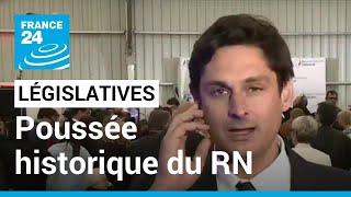 Législatives : poussée historique du RN, le parti obtient 89 sièges • FRANCE 24
