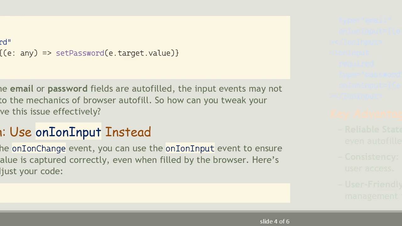 How to Handle Browser Autofill in Your Ionic/React App