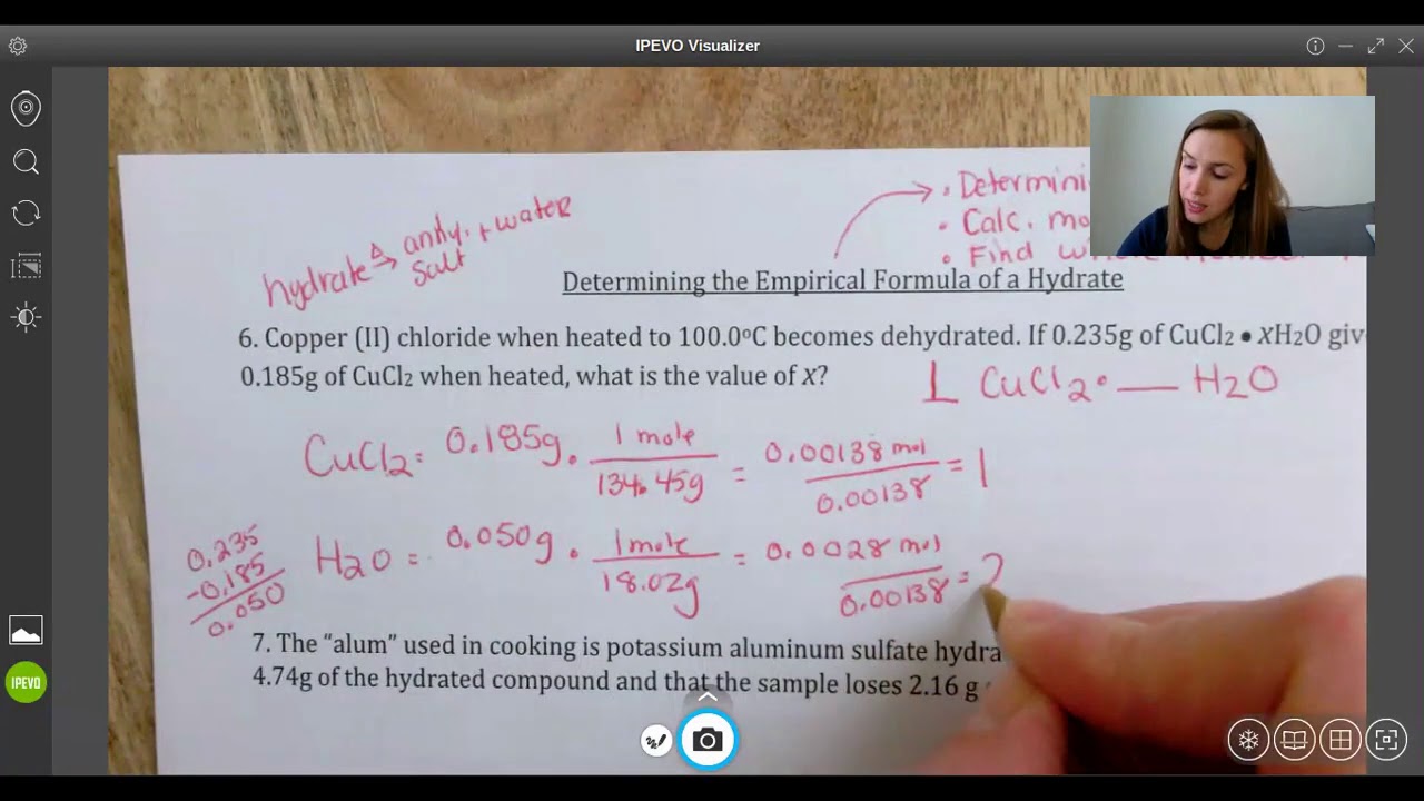 APChem Unit A Determining the Formula of a Hydrate YouTube