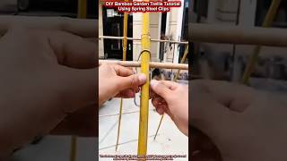 DIY Bamboo Garden Trellis Tutorial Using Spring Steel Clips