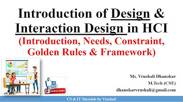 HCI 4.1 Design & Interaction Design Process | Golden Rules & Framework | HCI