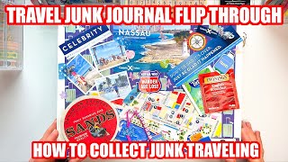 How to Find Junk While Traveling for Your Junk Journal | Junk Travel Journal Flip Through