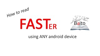 How to read FASTER using ANY android device (Balto Speed Reading) screenshot 5