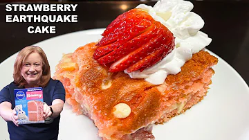 STRAWBERRY EARTHQUAKE CAKE Using Box Cake Mix