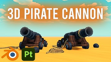 Stylized Asset for my game - Blender + Substance Painter - Pirate Cannons