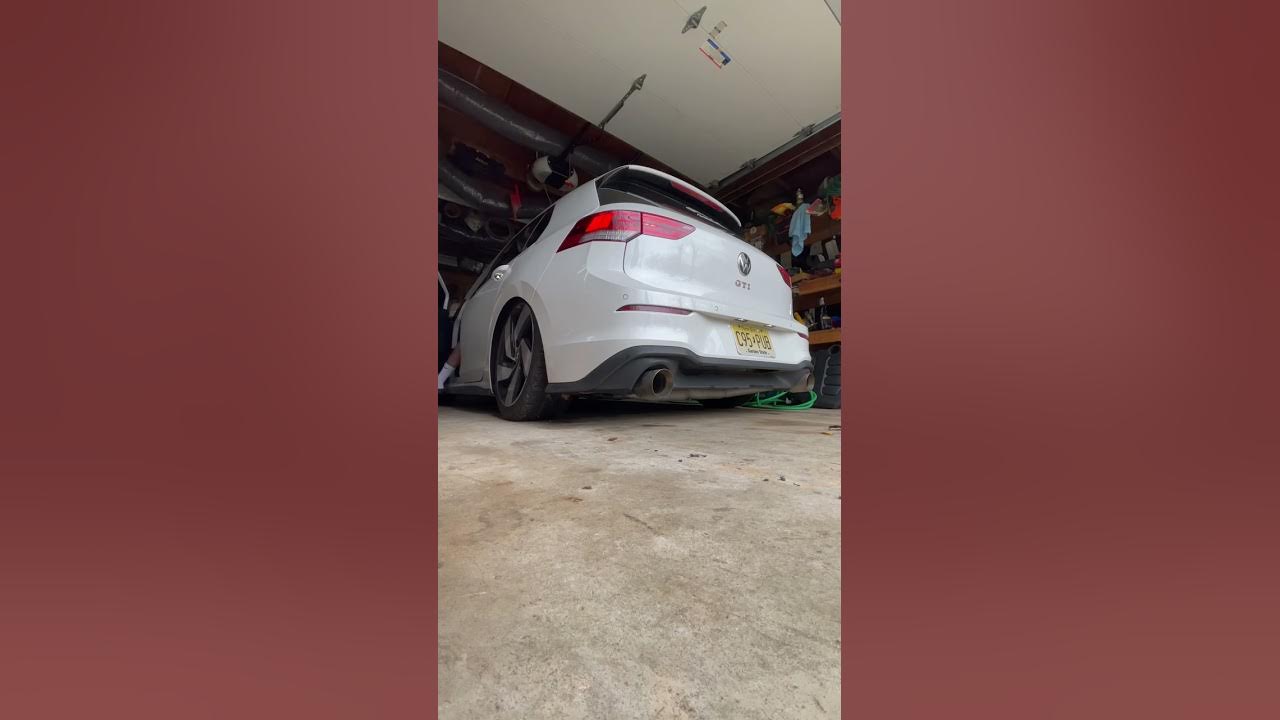 MK8 GTI WITH CATLESS DOWNPIPE COLD START YouTube