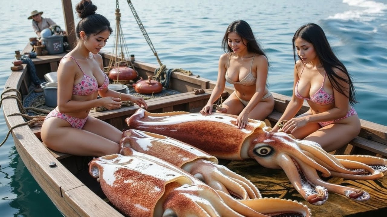 Incredible Offshore Harvest — Japan Catches 2,300 Tons of Fish and Squid Every Hour!