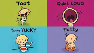 4 Leslie Patricelli Books Toot, Quiet Loud, Yummy Yucky, Potty Read Aloud Compilation For Kids