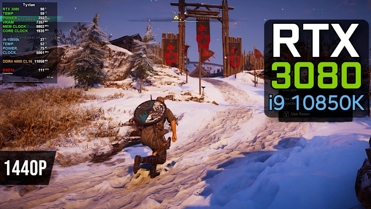 Assassin's Creed Valhalla - Ultra High Settings 1440p | RTX 3080 + i9 10850K