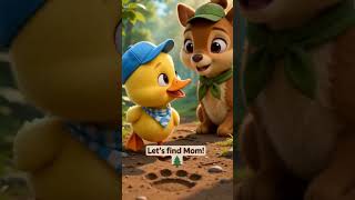 LostBabyDeerCries😢|Ducky Helps FindMom🦆❤️#shorts#duck #duckstory#cuteanimalstories #kindnessforkids