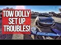 Full Time RV Living New Tow dolly Set Up Troubles!