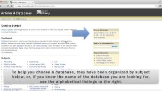 Finding Articles - The Basics