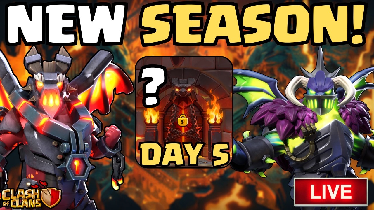 NEW Dragon Escape Season and OPENING 5TH DOOR to Unleash the DUKE! (Clash Of Clans LIVE) - Vertical