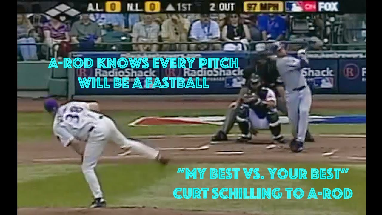 Curt Schilling 2002 ASG | K's A-Rod With Only His Best Fastballs After Telling Him What Was Coming