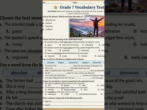 Grammar worksheet | English | Class 7 #shortsviral #englishgrammar #skillfuljourneyswithmoumita