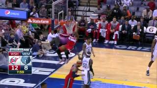 Bradley Beal Two Handed Dunk - Wizards vs Grizzlies - April 04, 2015 NBA Season 201415