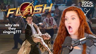 Vocal coach reacts to THE FLASH musical episode