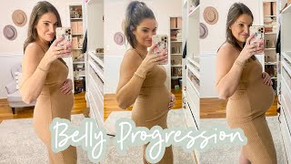 PREGNANT BELLY PROGRESSION | First Pregnancy | Sarah Brithinee