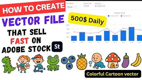 How to create colorful Ai vector art for adobe stock