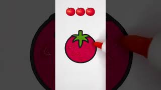 Reverse Play Tomato Glitter Art For Kids