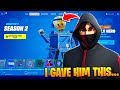 Little Kid Got SCAMMED, So I Gave Him The NEW BATTLE PASS... (Fortnite)