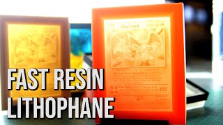 Charizard Pokemon Card Lithophane Resin Cast (Fast way to make Lithophane&#39;s with silicone mould)