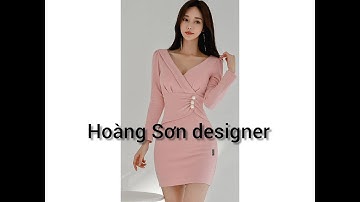 Dạy cắt may cơ bản:hướng dẫn cách cắt đầm cổ tim chồng xếp ly chân ngực|hoàng sơn designer