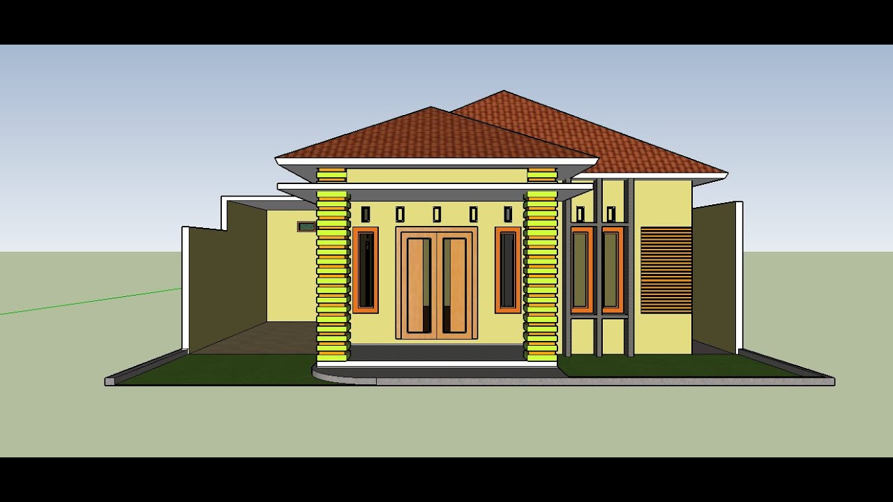 Contoh Desain Dan Denah Ruangan Rumah Sederhana Minimalis Ukuran 8x10 Elegan YouTube