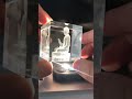 Engraving a Buddha image inside crystal glass using a UV laser marking machine.