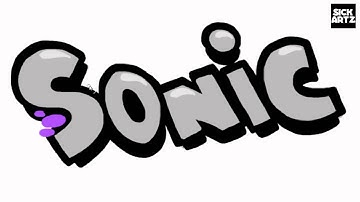 HOW TO DRAW GRAFFITI SONIC SPEED PAINTING TUTORIAL SKETCH LEARN MS PAINT LERNEN BLACKBOOK LETTERS