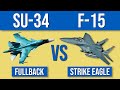 Russia’s SU-34 Fullback vs US F-15E Strike Eagle