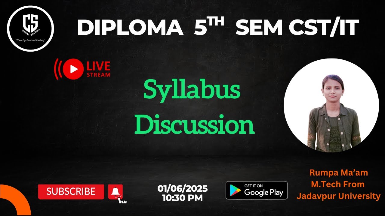 Diploma 5th Sem CST / IT Syllabus Discussion _By CS Learning with Rumpa ...