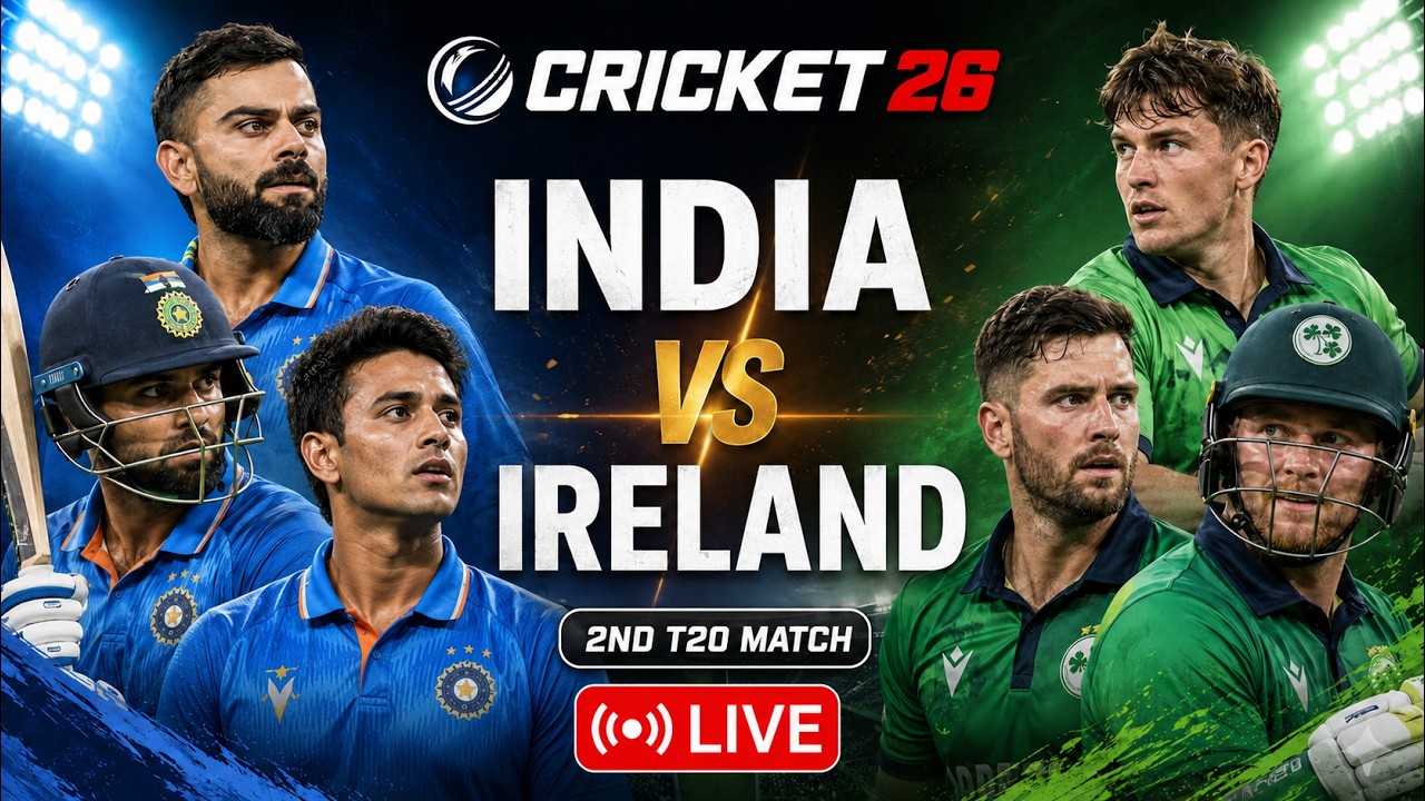 || IND VS IRELAND 2ND T20 MATCH IS LIVE || CRICKET 26 GAMEPLAY |🔴LIVE STREAM🔴#facecam #shorts #live