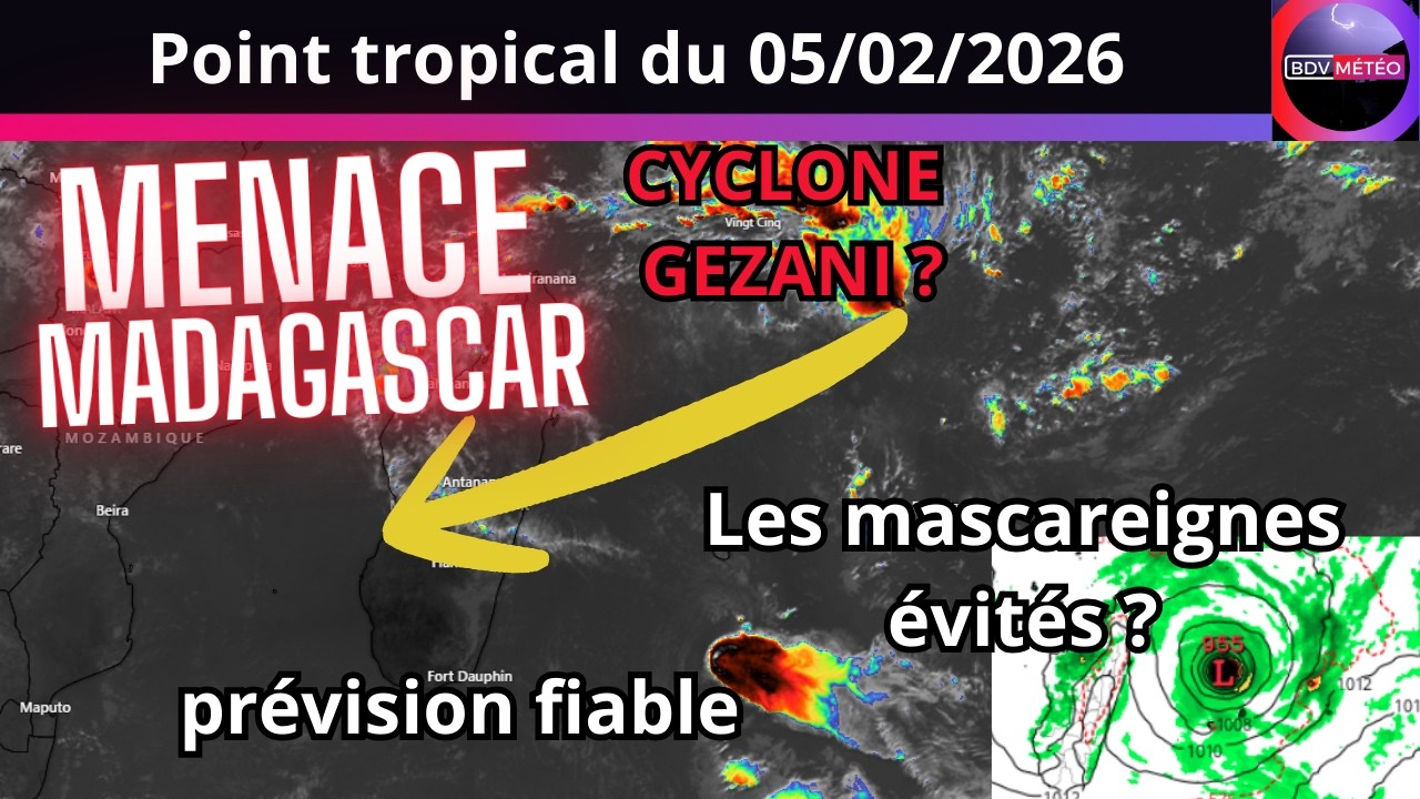 Point tropical: les Mascareignes évités par le cyclone GEZANI ? dernières prévisions.
