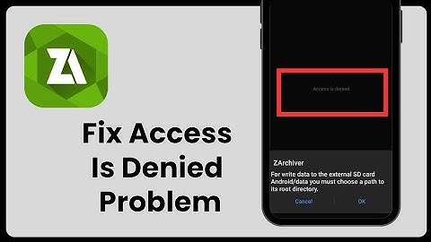 Fix Access is Denied Problem in ZArchiver | 100% Working