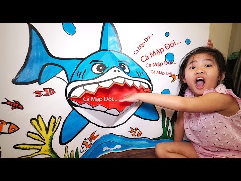 Làm Con Cá Mập Đói Biết Há Miệng bằng Giấy Khổng Lồ | DIY Shark Open Mouth Paper Crafts