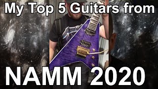 My Top 5 Favorite NAMM 2020 Guitars - including  ESP - Jackson - Kiesel EVH and more Resimi