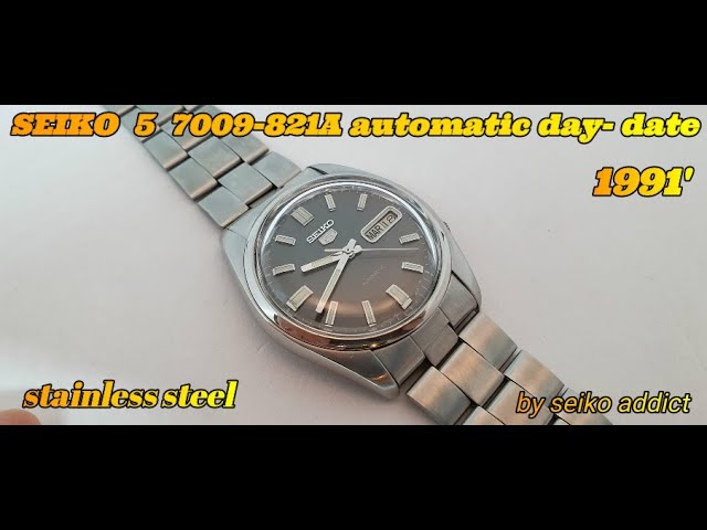 seiko 5 7009 821A automatic from 1991' - YouTube