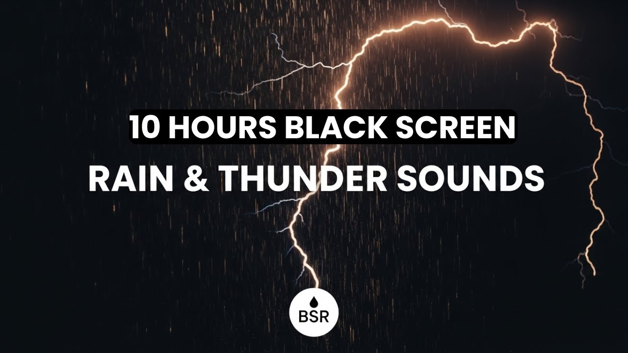 Rain and Thunder for Deep Sleep | Black Screen | Stress Relief and ...