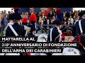 Mattarella alla celebrazione del 210 anniversario di fondazione dellarma dei carabinieri