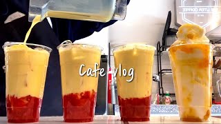 (Thai)🍌❤️🤭สตอเบอรี่+กล้วย อร่อยจริงๆ🤭❤️🍌/ cafe vlog / asmr