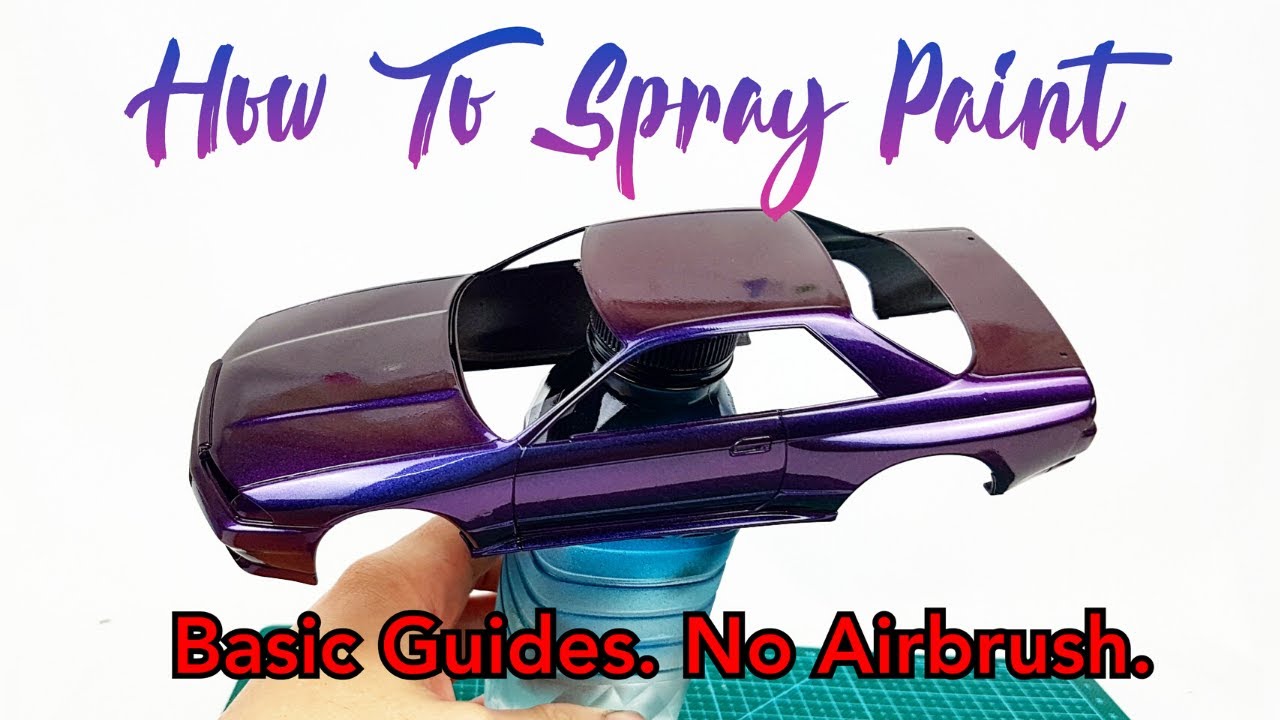 How to Spray Paint a Model car 1/24 scale. Clear coat/colour